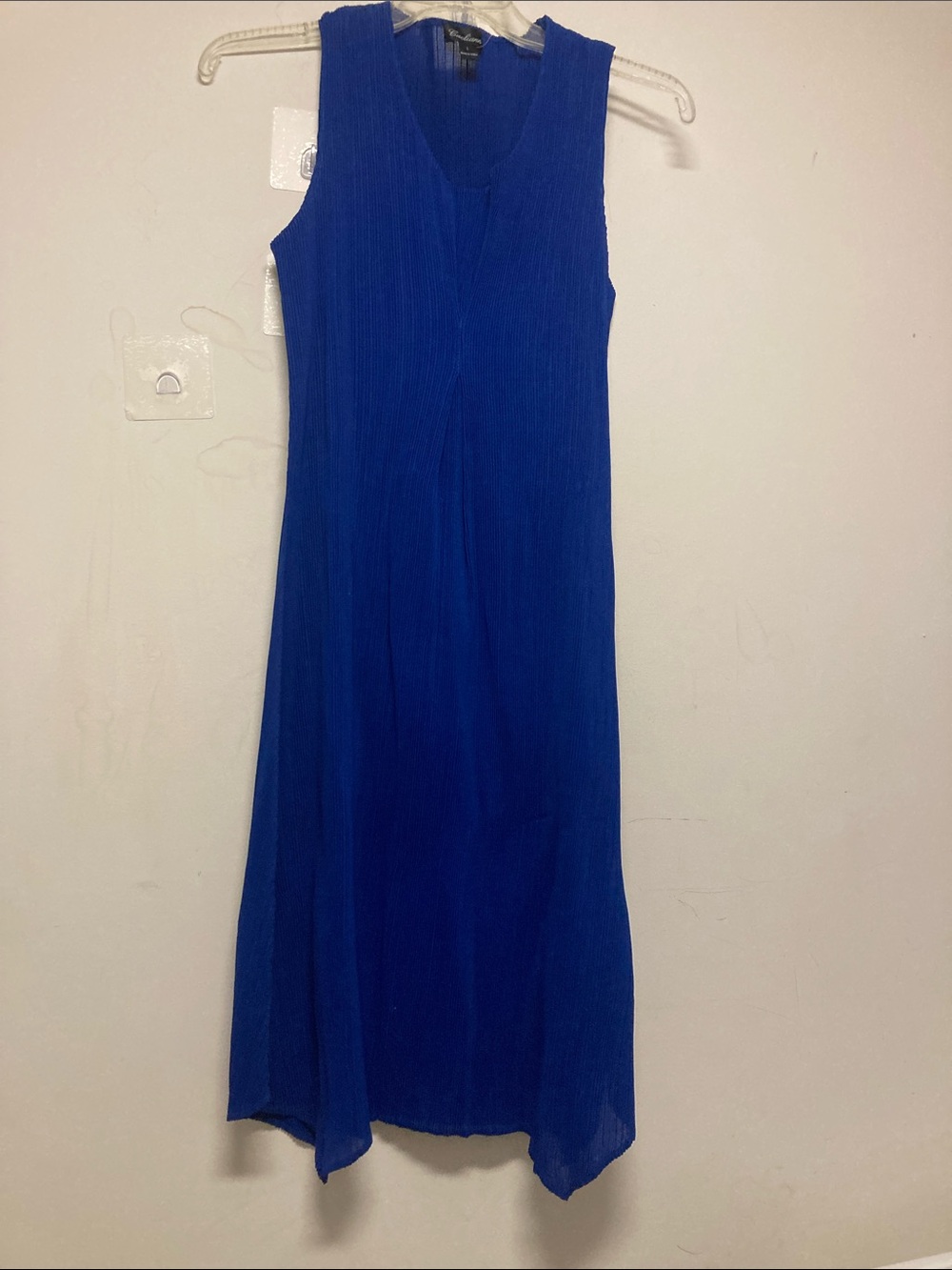CAELIANN/Sleveless Royal Blue V-Neck Maxi Dress